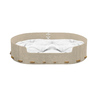 Gambar Pet Kingdom Tempat Tidur Kucing & Anjing 80x48x17 cm - Krem Khaki