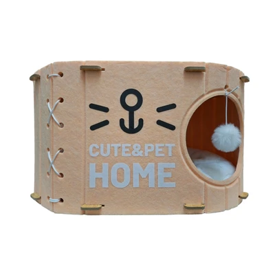 Gambar Pet Kingdom Tempat Tidur Kucing 60x40x30 cm - Peach