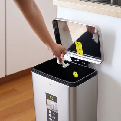Gambar Eko Madison Tempat Sampah Pedal Stainless Steel 30 Liter - Silver Matt