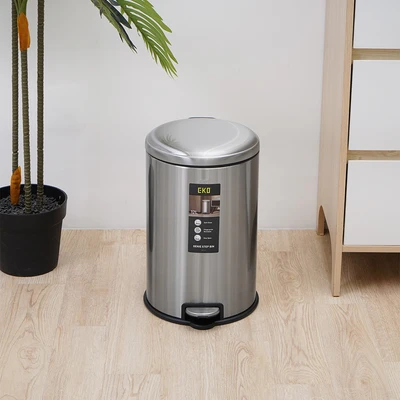 Gambar Eko Genie Tempat Sampah Pedal Stainless Steel 12 Liter - Silver Matt
