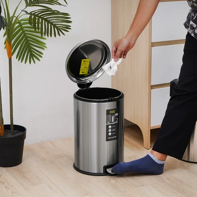Gambar Eko Genie Tempat Sampah Pedal Stainless Steel 12 Liter - Silver Matt