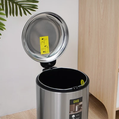 Gambar Eko Genie Tempat Sampah Pedal Stainless Steel 12 Liter - Silver Matt