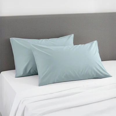 Gambar Informa 50x75 cm Set 2 Pcs Sarung Bantal Katun - Biru Muda