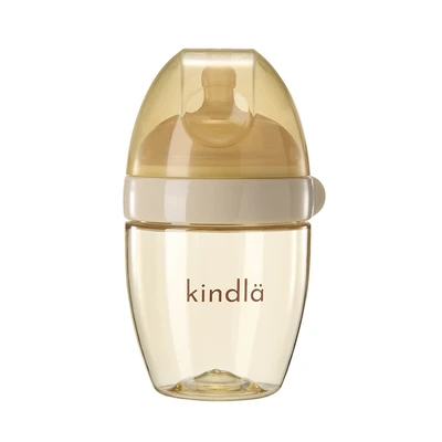 Gambar Kindla Botol Susu Bayi Ultra Wide Neck 180 ml - Krem