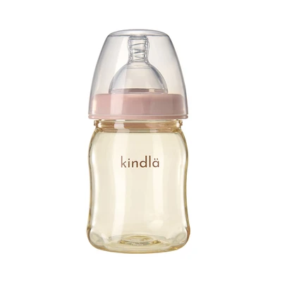 Gambar Kindla Botol Susu Bayi Wide Neck 160 ml - Krem/Pink