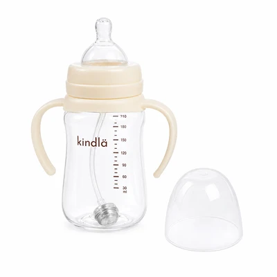 Gambar Kindla Botol Susu Bayi PPSU Wide Neck 240 ml - Krem Vanilla