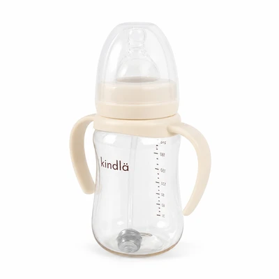 Gambar Kindla Botol Susu Bayi PPSU Wide Neck 240 ml - Krem Vanilla