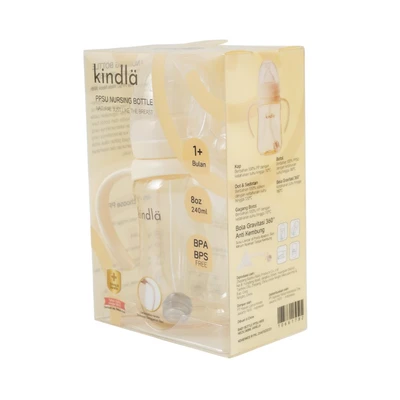 Gambar Kindla Botol Susu Bayi PPSU Wide Neck 240 ml - Krem Vanilla