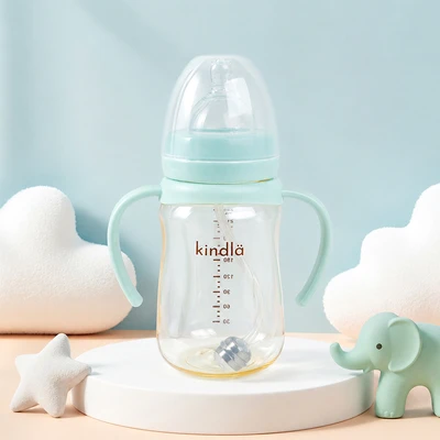 Gambar Kindla Botol Susu Bayi PPSU Wide Neck 240 ml - Biru