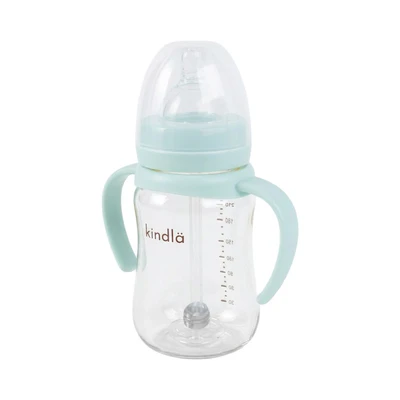 Gambar Kindla Botol Susu Bayi PPSU Wide Neck 240 ml - Biru