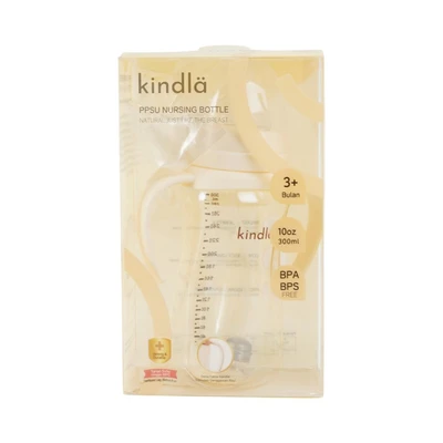 Gambar Kindla Botol Susu Bayi PPSU Wide Neck 300 ml - Krem Vanilla
