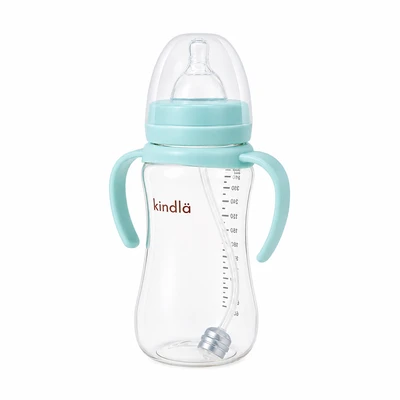 Gambar Kindla Botol Susu Bayi PPSU Wide Neck 300 ml - Biru