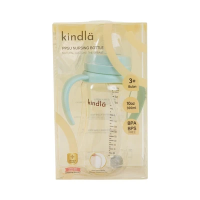 Gambar Kindla Botol Susu Bayi PPSU Wide Neck 300 ml - Biru