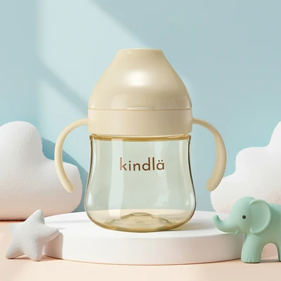 Gambar Kindla Botol Minum Training Bayi Dengan Dot Sippy PPSU 220 ml - Putih Vanilla