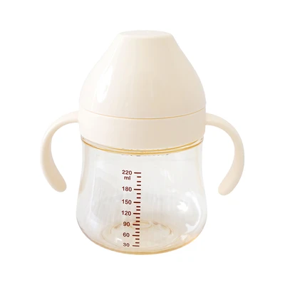 Gambar Kindla Botol Minum Training Bayi Dengan Dot Sippy PPSU 220 ml - Putih Vanilla