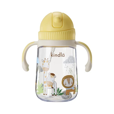 Gambar Kindla Botol Minum Anak Dengan Sedotan & Lift Cap Tritan 360 ml - Kuning
