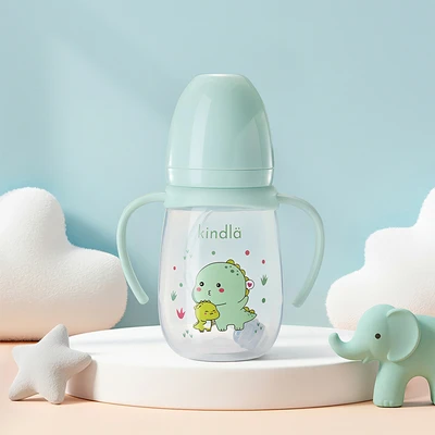 Gambar Kindla Botol Minum Anak Dengan Sedotan Plastik PP 240 ml - Biru