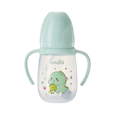 Gambar Kindla Botol Minum Anak Dengan Sedotan Plastik PP 240 ml - Biru