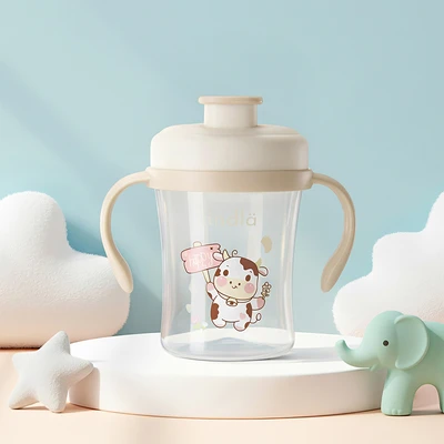 Gambar Kindla Mug Training Bayi Dengan Dot Sippy Plastik PP 240 ml - Krem Beige
