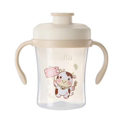 Gambar Kindla Mug Training Bayi Dengan Dot Sippy Plastik PP 240 ml - Krem Beige