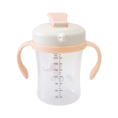 Gambar Kindla Mug Training Bayi Dengan Dot Sippy Plastik PP 240 ml - Peach