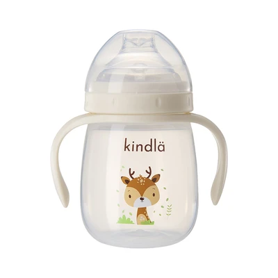 Gambar Kindla Botol Minum Training Bayi Dengan Dot Sippy Plastik PP Deer 240 ml - Krem Beige