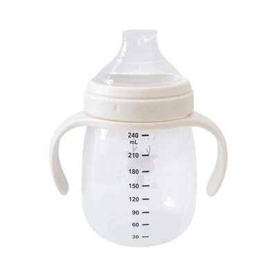 Gambar Kindla Botol Minum Training Bayi Dengan Dot Sippy Plastik PP Deer 240 ml - Krem Beige