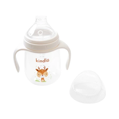 Gambar Kindla Botol Minum Training Bayi Dengan Dot Sippy Plastik PP Deer 240 ml - Krem Beige