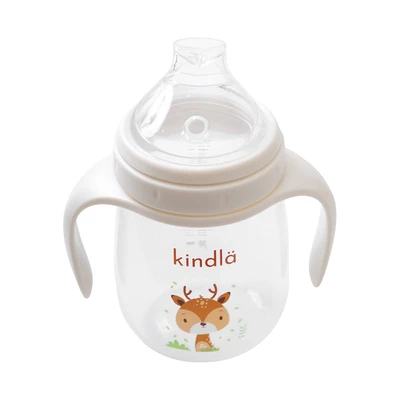 Gambar Kindla Botol Minum Training Bayi Dengan Dot Sippy Plastik PP Deer 240 ml - Krem Beige