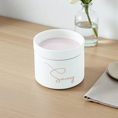 Gambar Appetite Set 2 pcs Neva Stoples Keramik Bone China Stackable - Putih