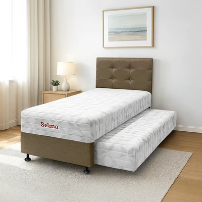 Gambar Selma 100x200 cm Soica Tempat Tidur Sorong -  Cokelat