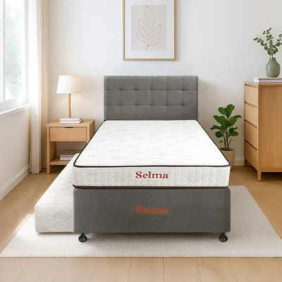 Gambar Selma 120x200 cm Soica Tempat Tidur Sorong 3 In 1 - Abu-Abu