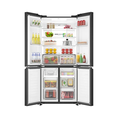 Gambar Aqua Kulkas 4 Pintu Side By Side 529 Liter AQR-TTD576RAG(BK) - Hitam
