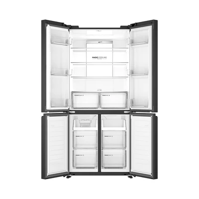 Gambar Aqua Kulkas 4 Pintu Side By Side 529 Liter AQR-TTD576RAG(BK) - Hitam