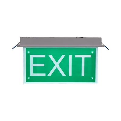 Gambar Krisbow Papan Petunjuk Pintu Emergency Exit Recessed - Hijau