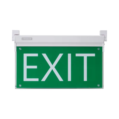Gambar Krisbow Papan Petunjuk Pintu Emergency Exit Surface Mounted - Hijau