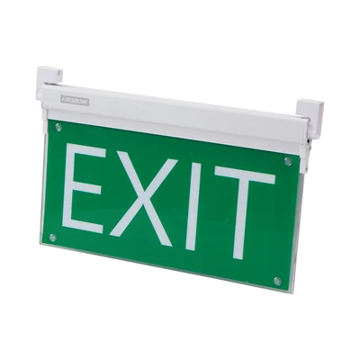 Gambar Krisbow Papan Petunjuk Pintu Emergency Exit Surface Mounted - Hijau