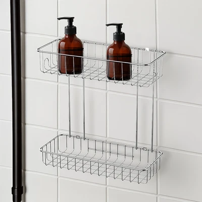 Gambar Stora Caddy Rak Dinding Kamar Mandi 2 Tingkat - Silver