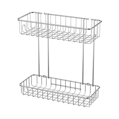 Gambar Stora Caddy Rak Dinding Kamar Mandi 2 Tingkat - Silver