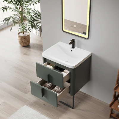 Gambar Acroz Arven Set Kabinet Kamar Mandi PVC - Hijau