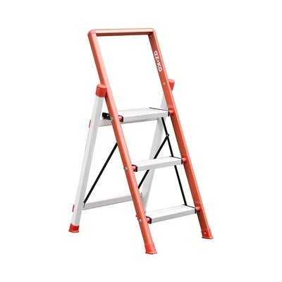Gambar Azko 1 Mtr Tangga Lipat Aluminium & Steel 3 Step Saving Save - Merah/Putih