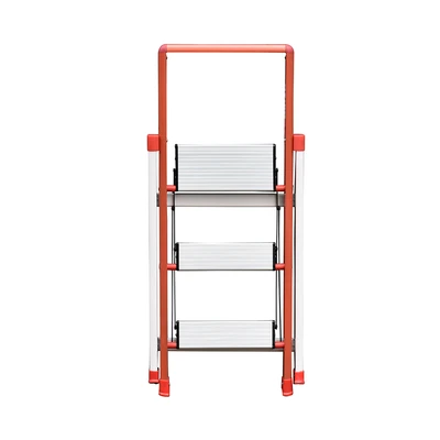 Gambar Azko 1 Mtr Tangga Lipat Aluminium & Steel 3 Step Saving Save - Merah/Putih