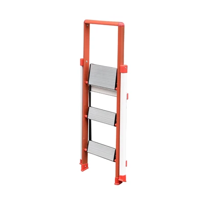 Gambar Azko 1 Mtr Tangga Lipat Aluminium & Steel 3 Step Saving Save - Merah/Putih