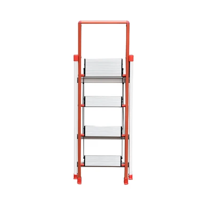 Gambar Azko 1.2 mtr Tangga Lipat Aluminium & Steel 4 Step Saving Save - Merah/Putih