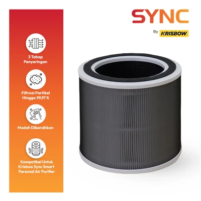 Gambar Krisbow Sync Part Filter Air Purifier 12 m2 Smart Personal - Putih