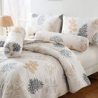 Gambar Sleeplite 180x200 cm Set 6 Pcs Seprai King Microfiber Flower Leaf