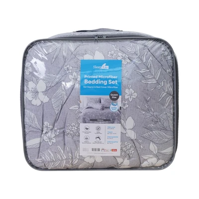 Gambar Sleeplite 160x200 cm Set 6 Pcs Seprai Queen Microfiber Flower Hibiscus