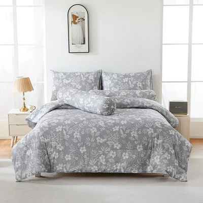 Gambar Sleeplite 180x200 cm Set 6 Pcs Seprai King Microfiber Flower Hibiscus