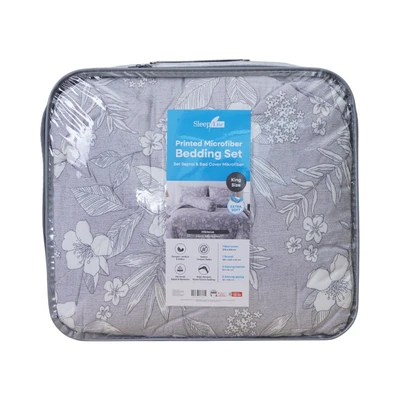 Gambar Sleeplite 180x200 cm Set 6 Pcs Seprai King Microfiber Flower Hibiscus