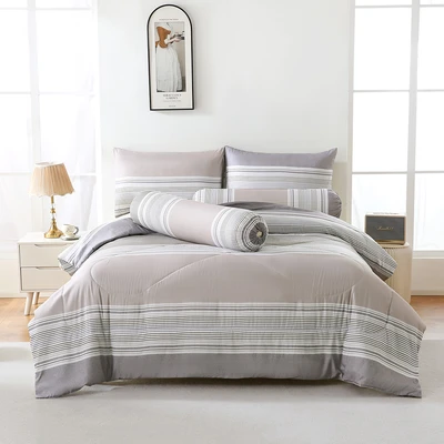Gambar Sleeplite 160x200 cm Set 6 Pcs Seprai Queen Microfiber Stripe Urban